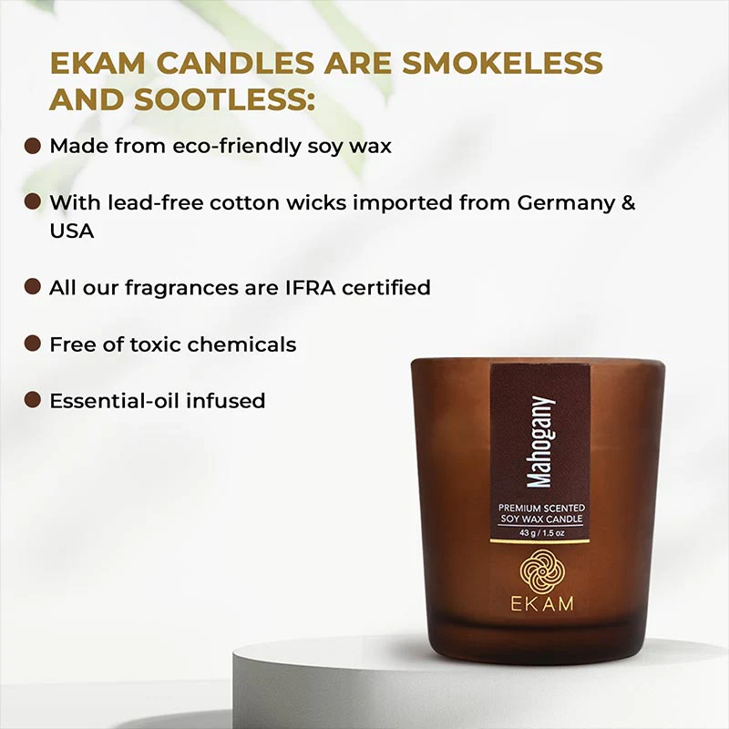 4 Pack Candles Gift Set| Black Tea & Pomegranate, Sweet Pea, Forest Pine, Mahogany - Image 11