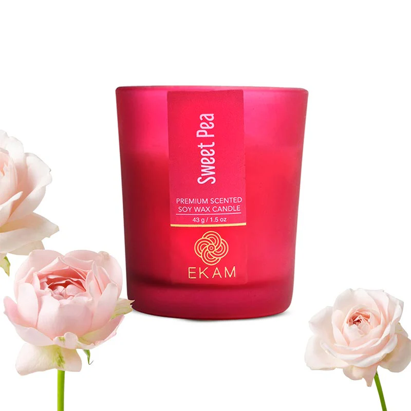 4 Pack Candles Gift Set| Black Tea & Pomegranate, Sweet Pea, Forest Pine, Mahogany - Image 4