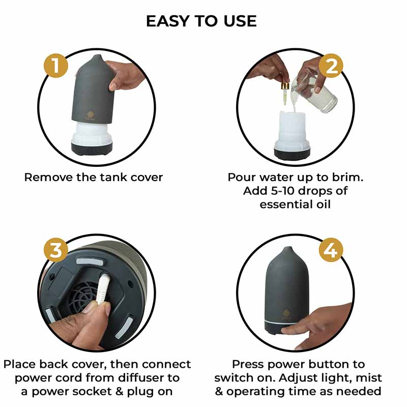 Aroma Diffuser YX-TC-202 (BLACK) - Image 4