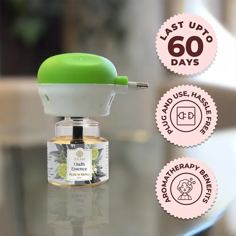 Aromatic Scented Plugin Air Freshener Combo| Plug In Kit + 3 Pack Refill 45ml Each + Fragrance Sachet - Image 5