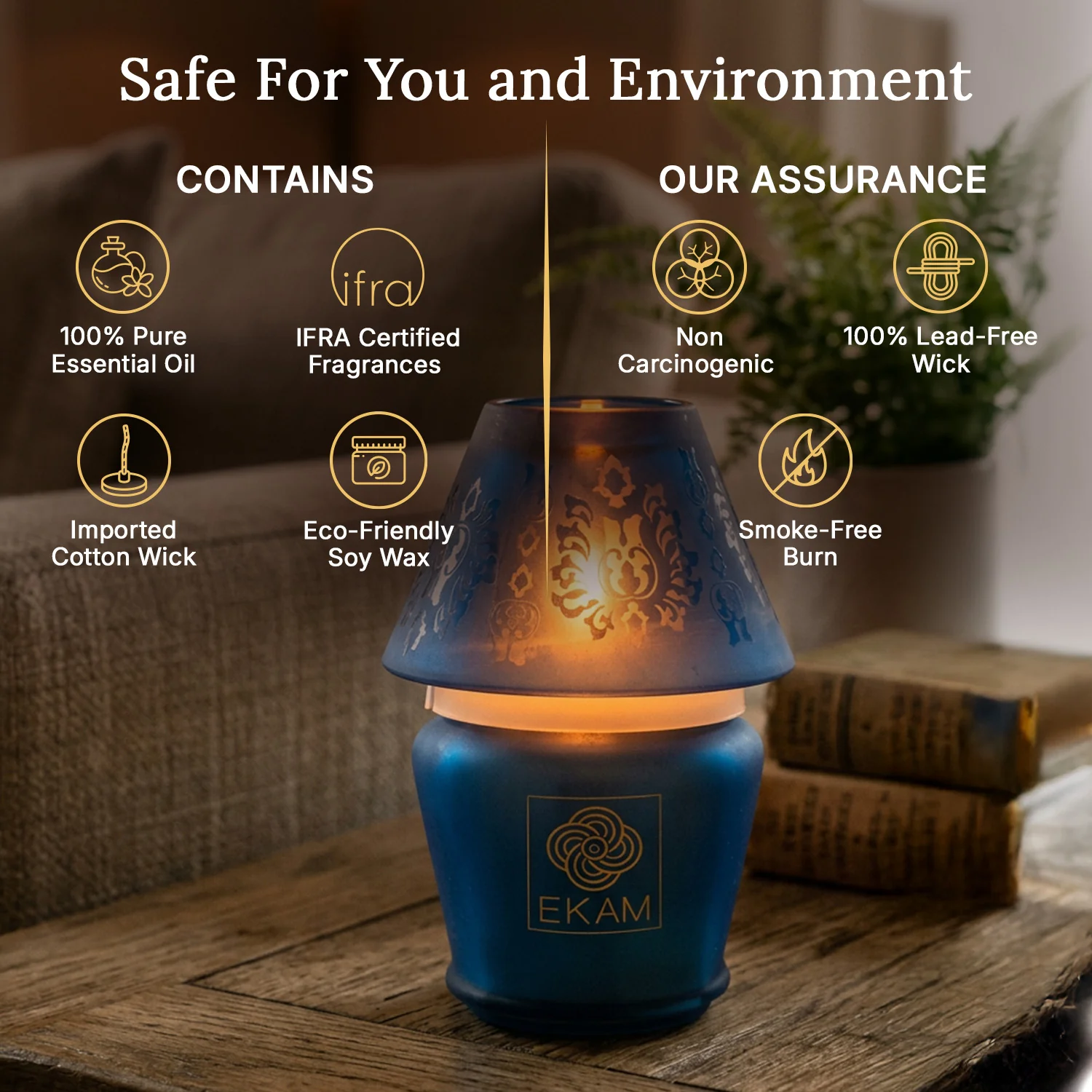 Black Tea & Pomegranate Lampshade Scented Candle - Image 8