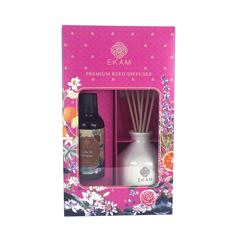 Cedar & Mahogany Reed Diffuser Gift Set - Image 5