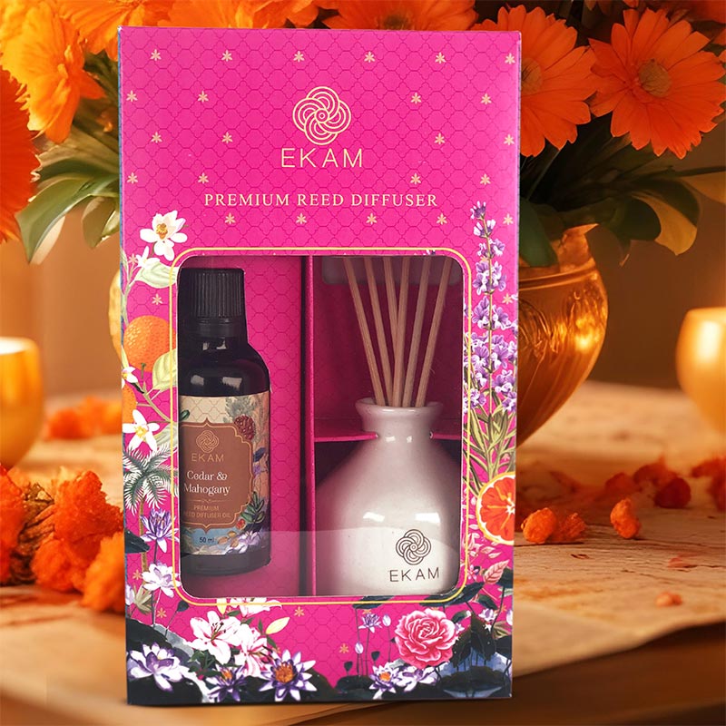 Cedar & Mahogany Reed Diffuser Gift Set - Image 6