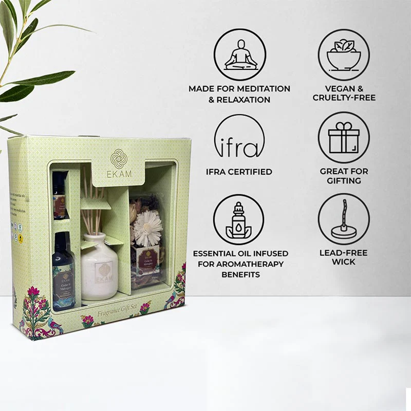 Cedar & Mahogany Reed Diffuser & Potpourri Gift Set - Image 3
