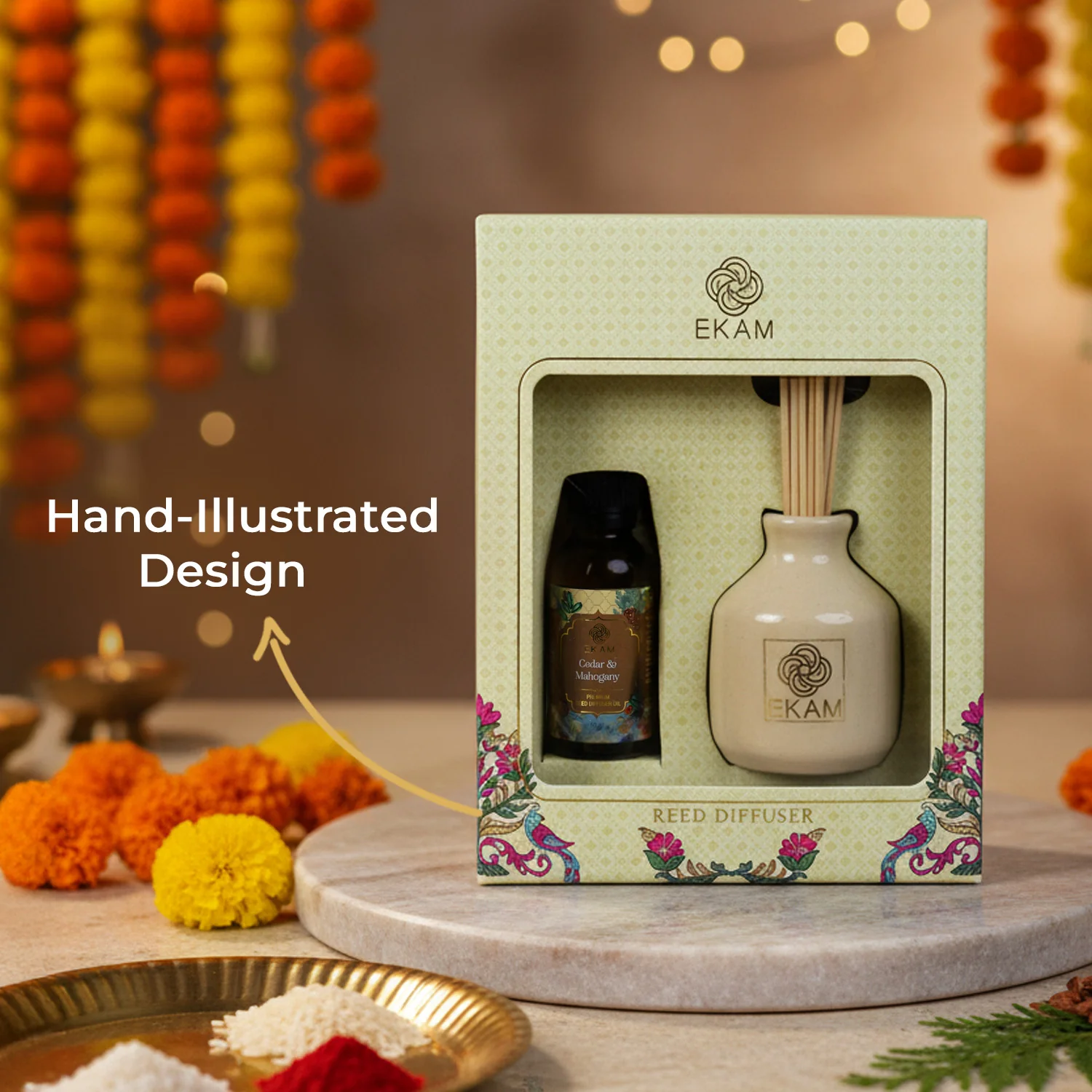 Cedar & Mahogany Reed Diffuser Set - Image 4