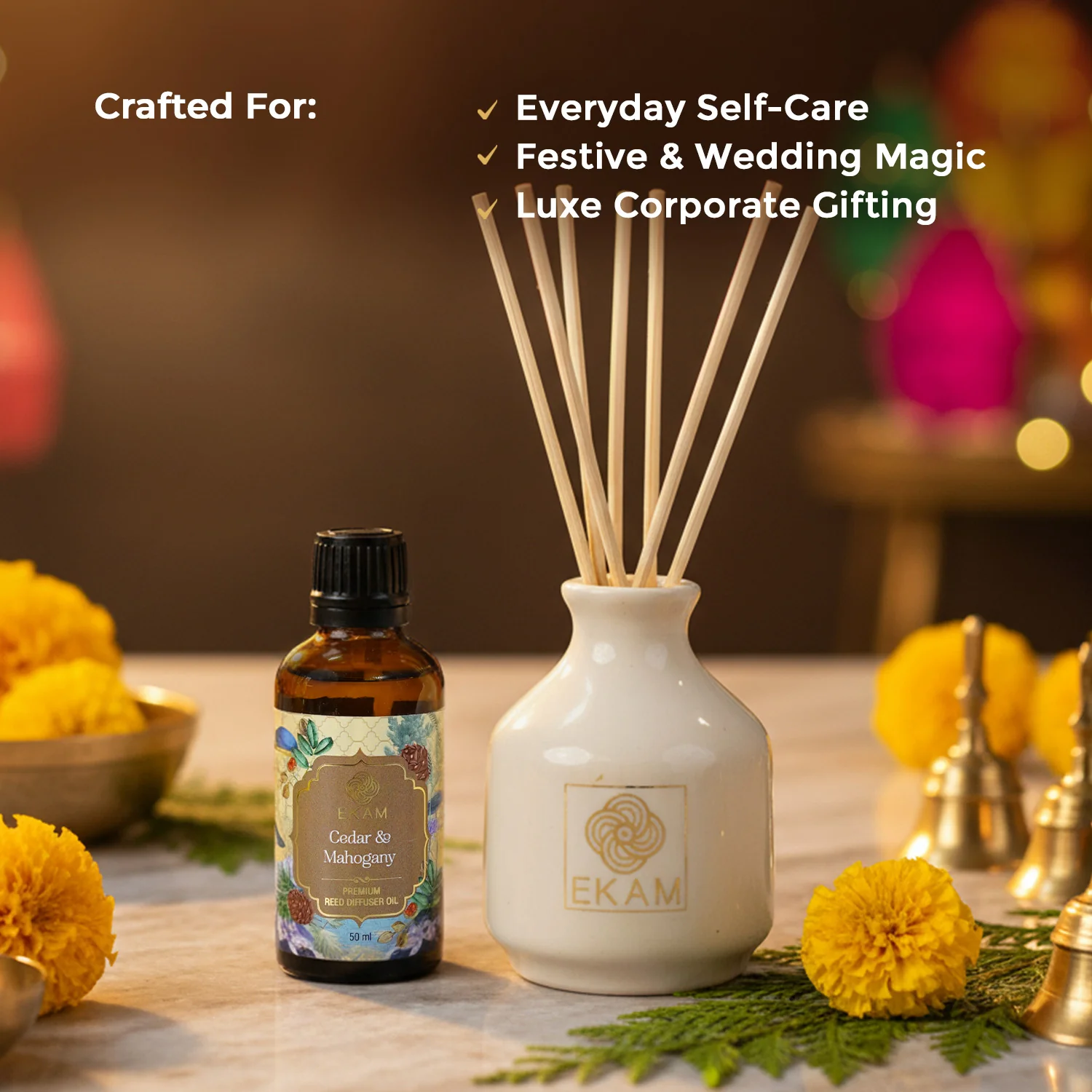 Cedar & Mahogany Reed Diffuser Set - Image 5