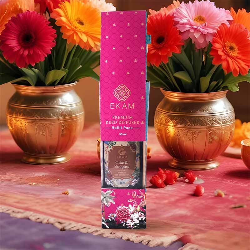 Cedar & Mahogany Reed Diffuser 50 ml Refill Gift Box - Image 3