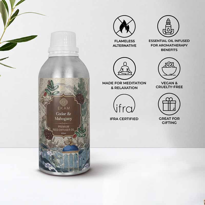 Cedar & Mahogany Reed Refill Oil, 500 ml - Image 3
