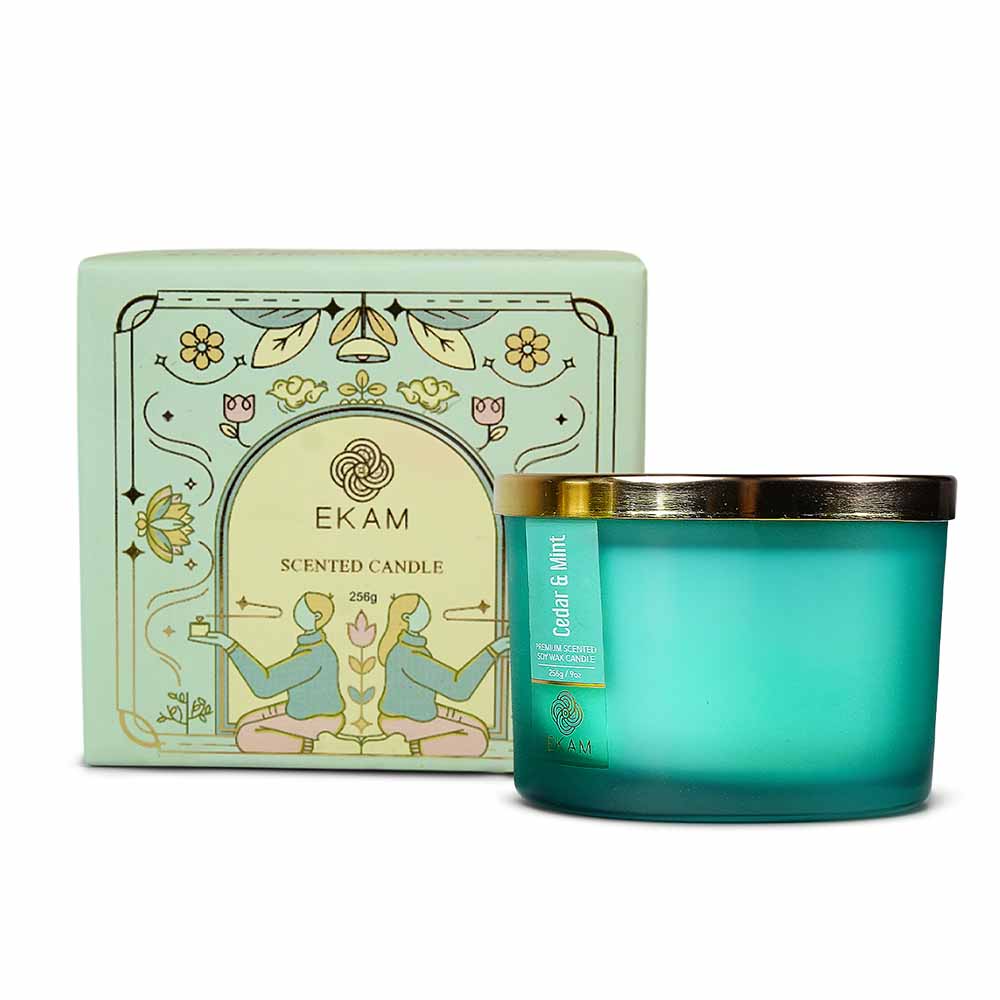 Cedar & Mint 3 Wick Scented Candle - Image 5