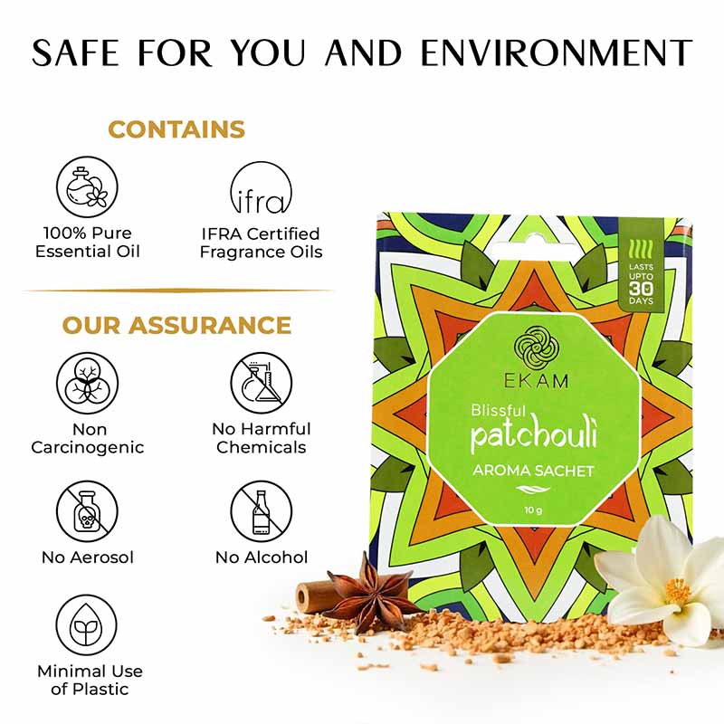 Combo Pack of 10 Blissful Patchouli Scented Sachets - Image 8