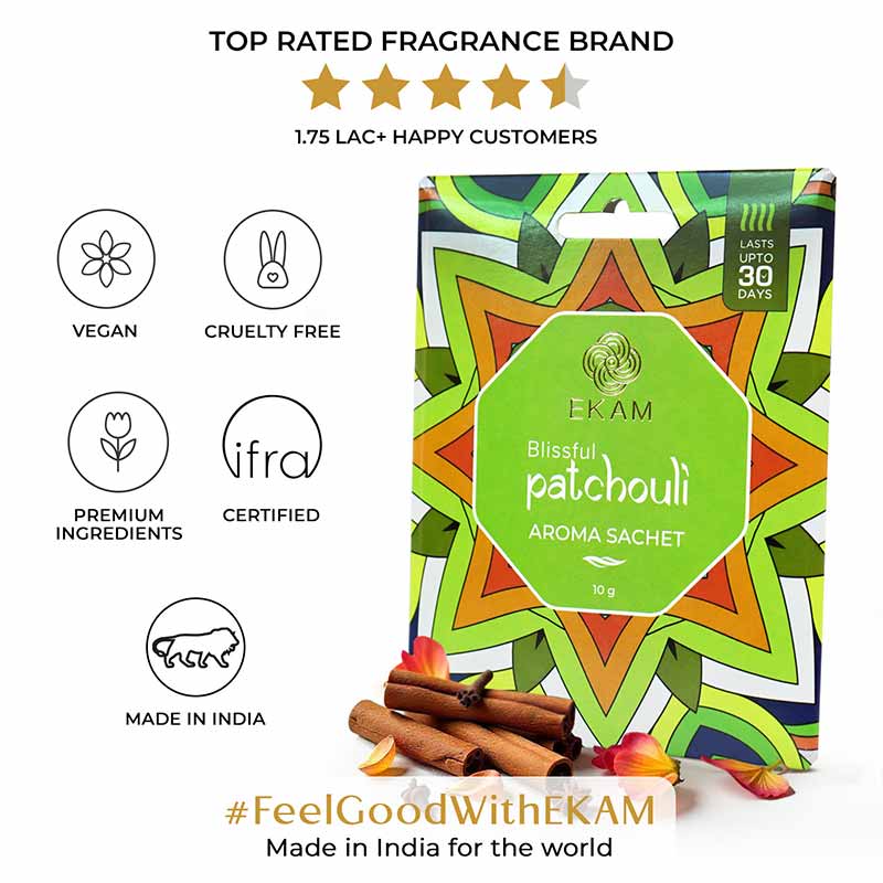 Combo Pack of 10 Blissful Patchouli Scented Sachets - Image 9