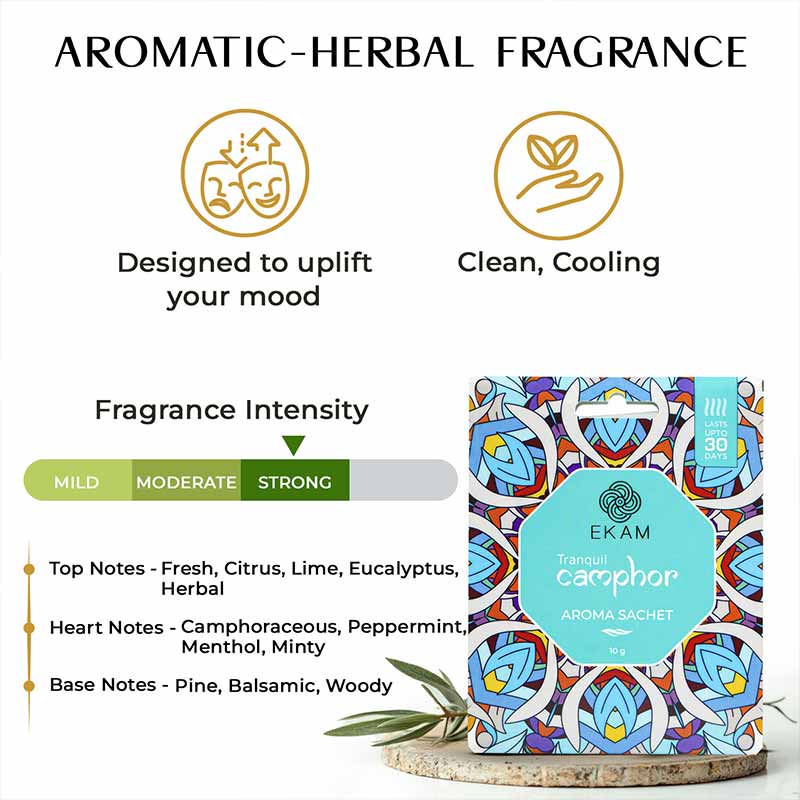 Combo Pack of 10 Tranquil Camphor Scented Sachets - Image 6