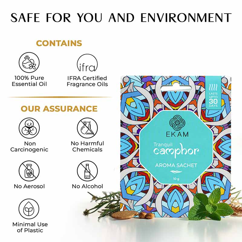 Combo Pack of 10 Tranquil Camphor Scented Sachets - Image 8