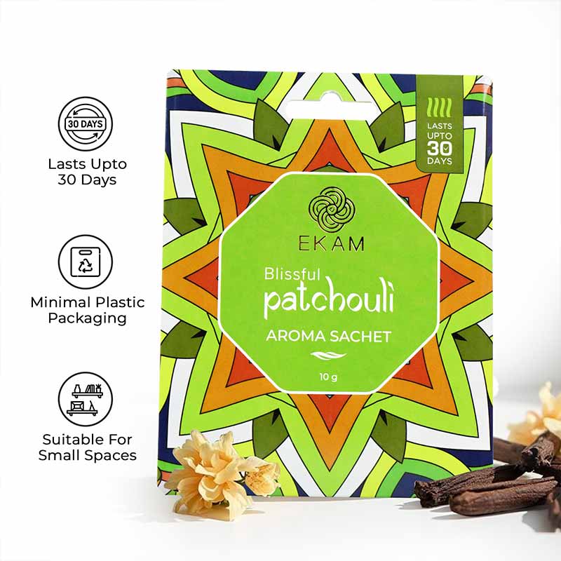Combo Pack of 5 Blissful Patchouli Scented Sachets - Image 3