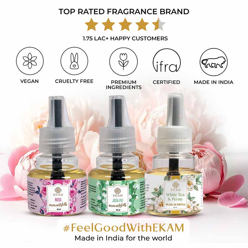 Floral Scented Plugin Air Freshener Refill Pack of 3| 45ml Each - Image 6