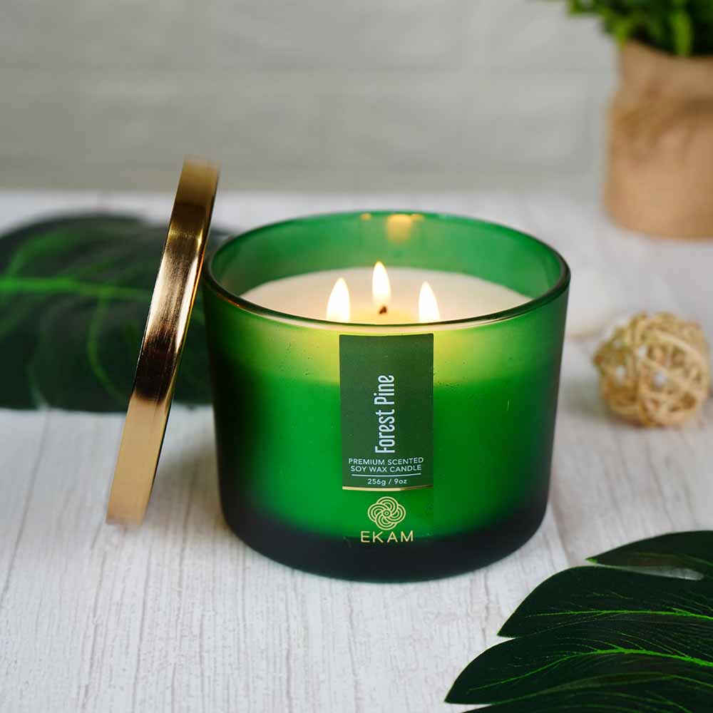 Forest Pine 3 Wick Scented Candle - Image 4