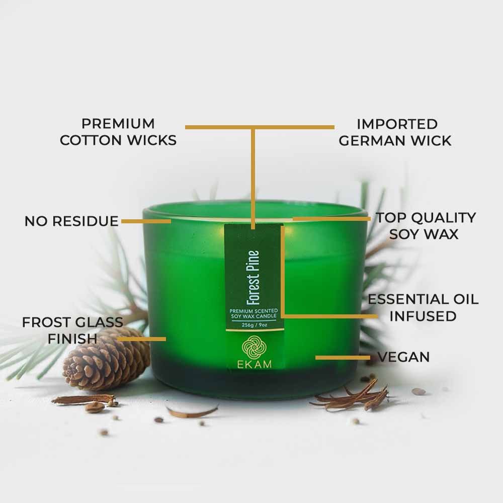 Forest Pine 3 Wick Scented Candle - Image 8