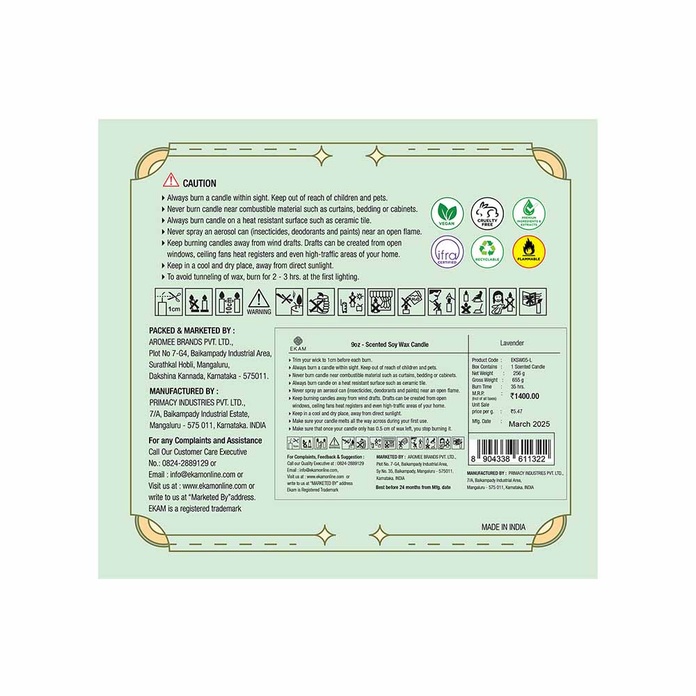 Lavender 3 Wick Scented Candle - Image 11