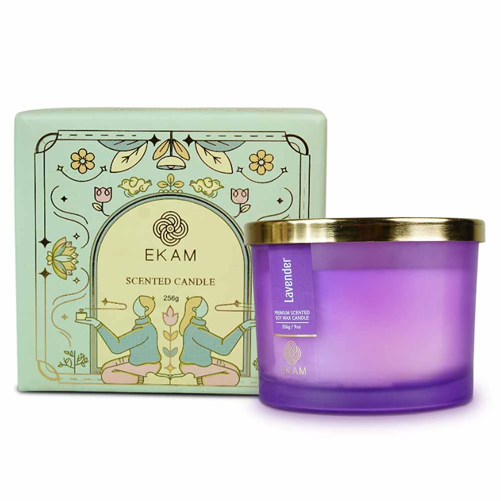 Lavender 3 Wick Scented Candle - Image 3