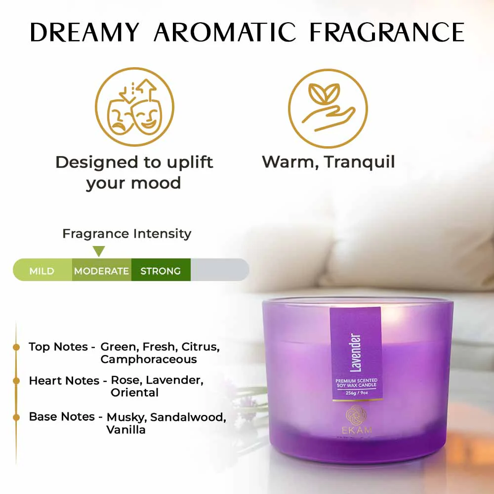Lavender 3 Wick Scented Candle - Image 5