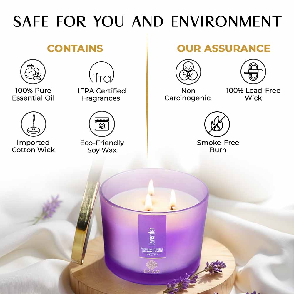 Lavender 3 Wick Scented Candle - Image 7