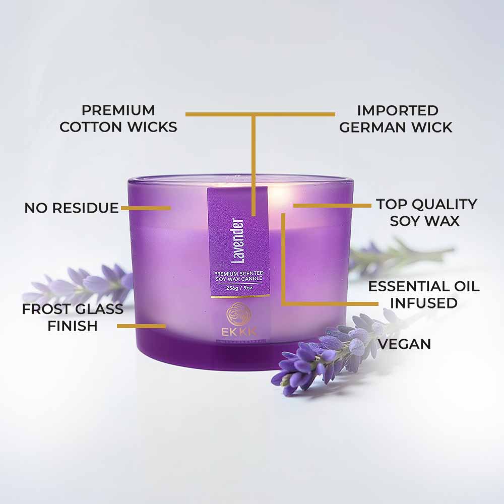 Lavender 3 Wick Scented Candle - Image 8