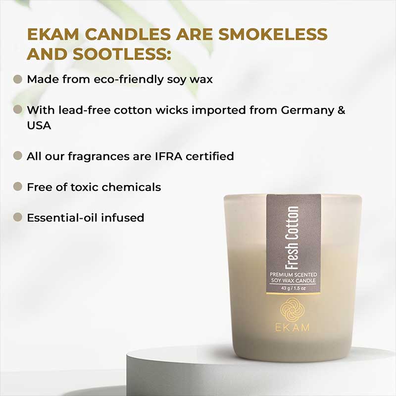 Fresh Cotton Shot Glass Scented Candle - Image 6