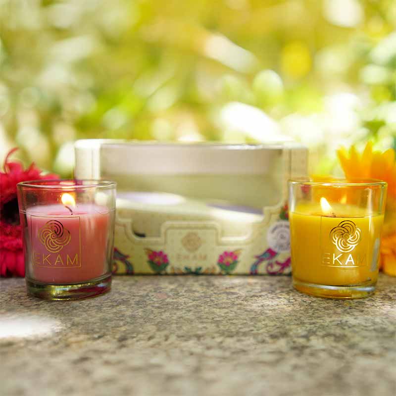 2 Pack Candle Gift Box |  Honey and Lemon & Clary Sage - Image 4