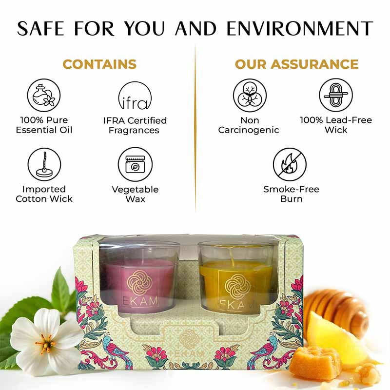 2 Pack Candle Gift Box |  Honey and Lemon & Clary Sage - Image 7
