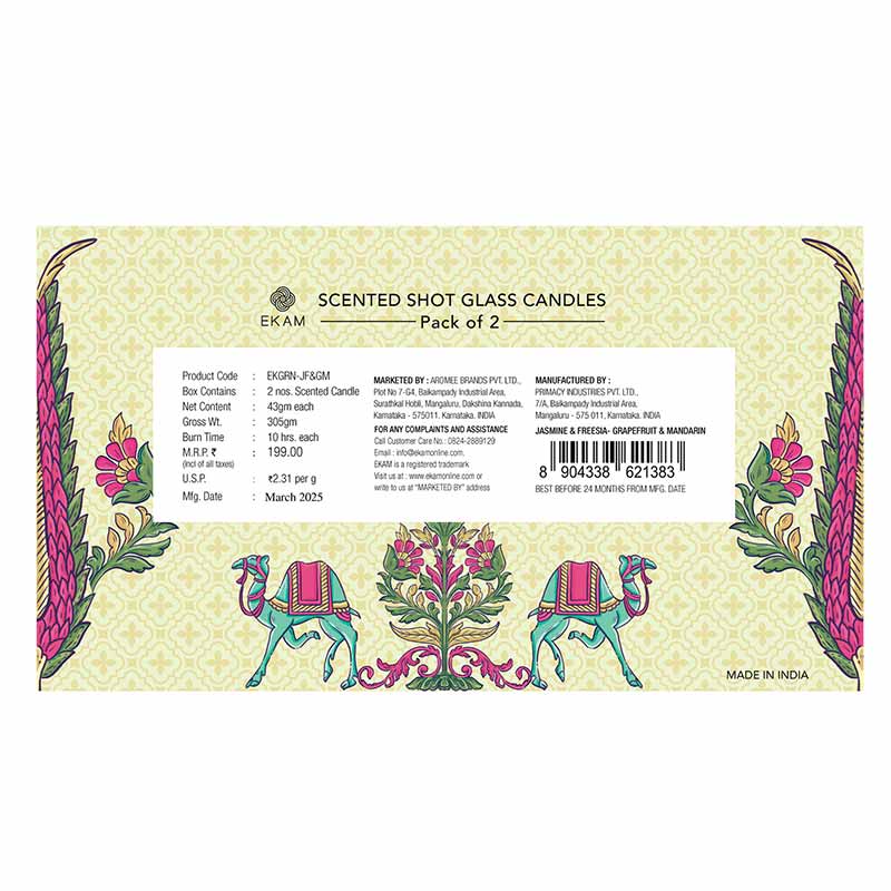 2 Pack Candle Gift Box |  Jasmine & Lime Mandarin - Image 13
