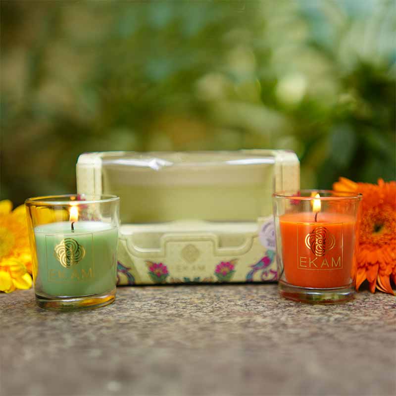 2 Pack Candle Gift Box |  Jasmine & Lime Mandarin - Image 4