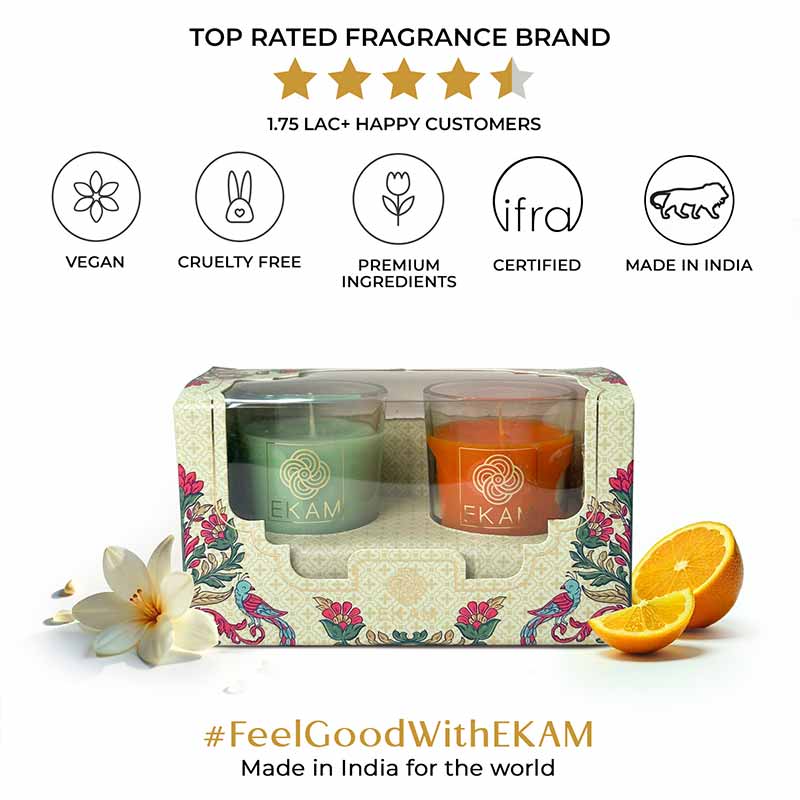2 Pack Candle Gift Box |  Jasmine & Lime Mandarin - Image 9
