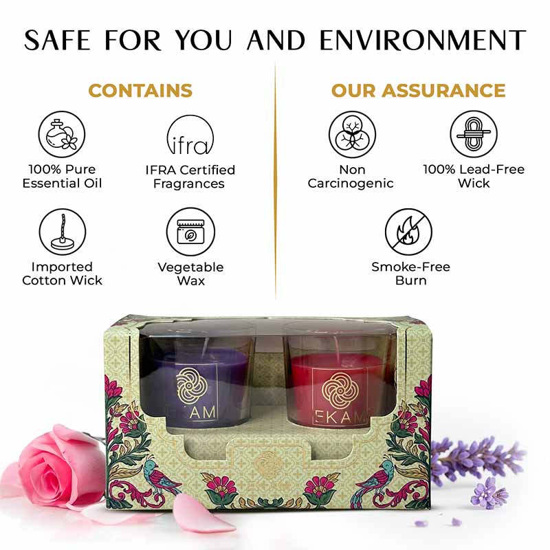 2 Pack Candle Gift Box |  Lavender & Rose - Image 7