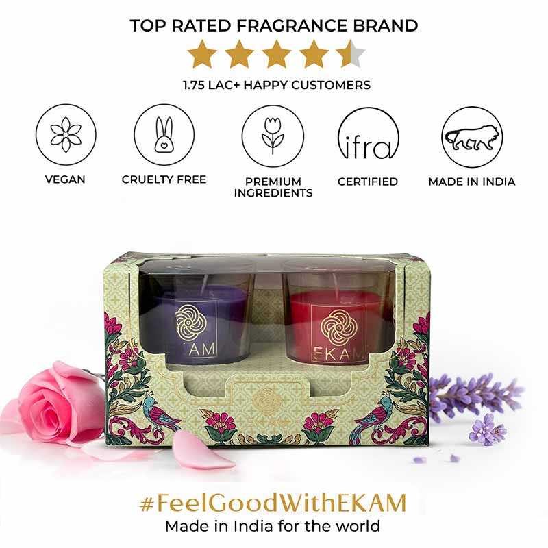 2 Pack Candle Gift Box |  Lavender & Rose - Image 9