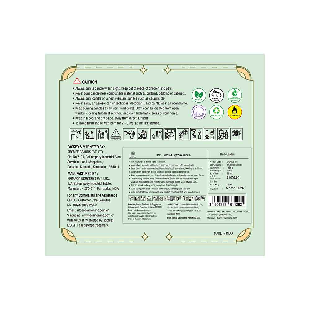 Herb Garden 3 Wick Scented Candle - Image 12