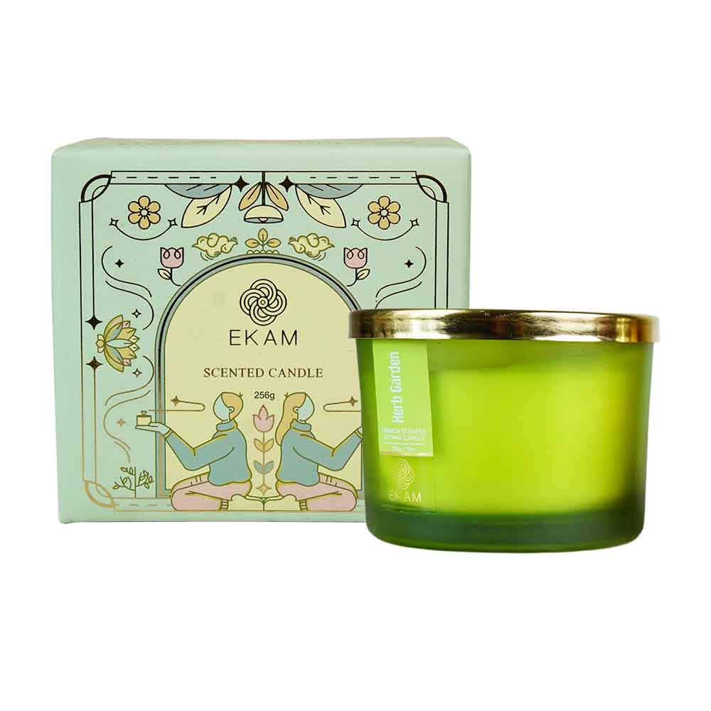 Herb Garden 3 Wick Scented Candle - Image 3