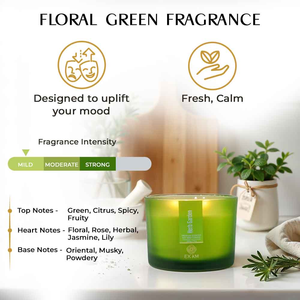 Herb Garden 3 Wick Scented Candle - Image 5