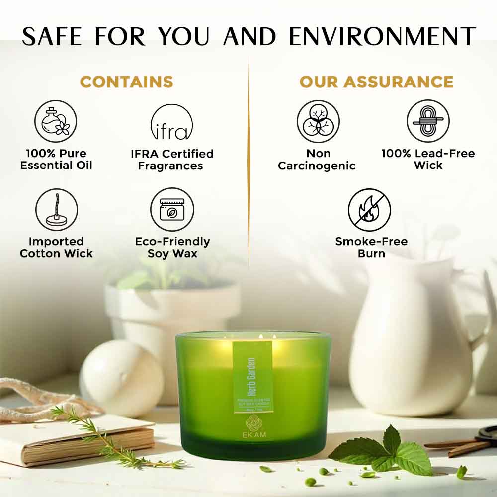 Herb Garden 3 Wick Scented Candle - Image 7