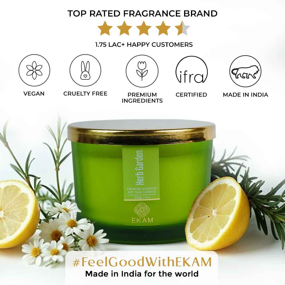 Herb Garden 3 Wick Scented Candle - Image 9