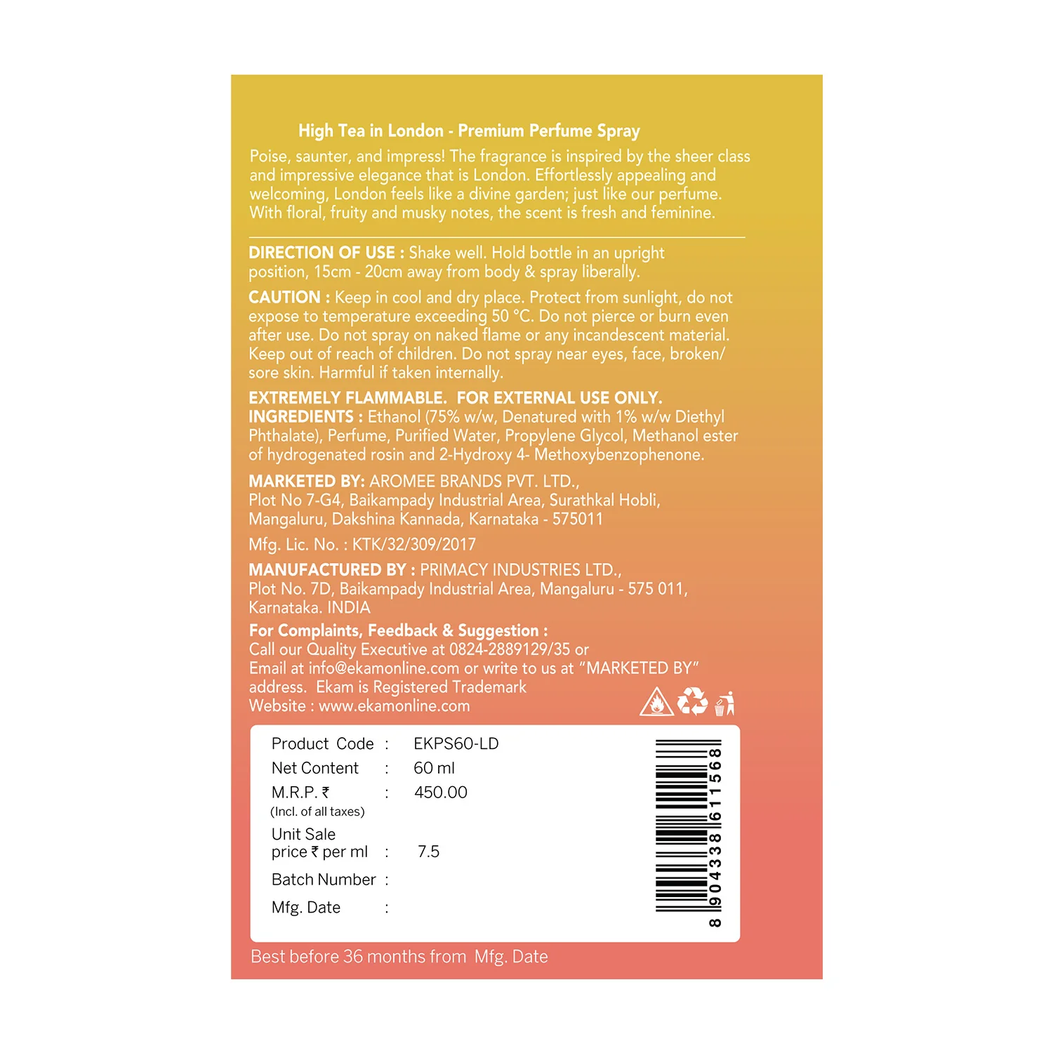 High Tea in London Perfume Spray | 60 ml - Image 10