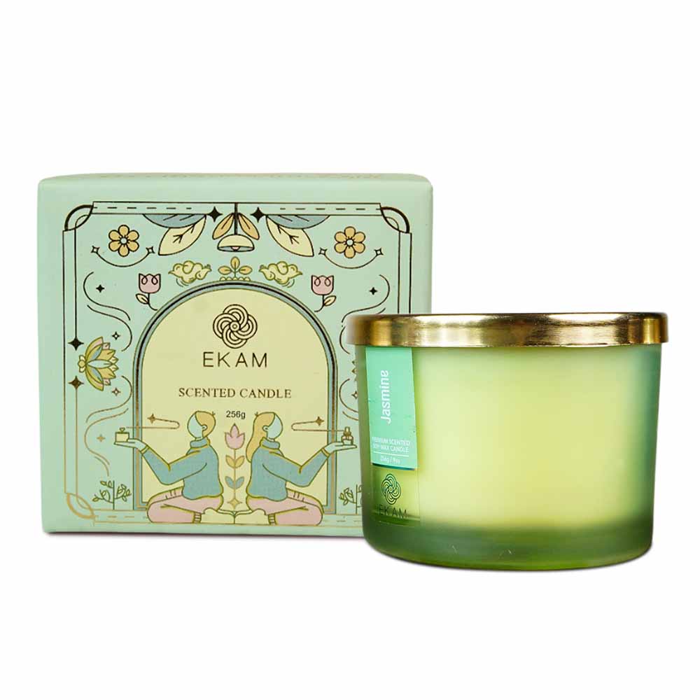 Jasmine 3 Wick Scented Candle - Image 3
