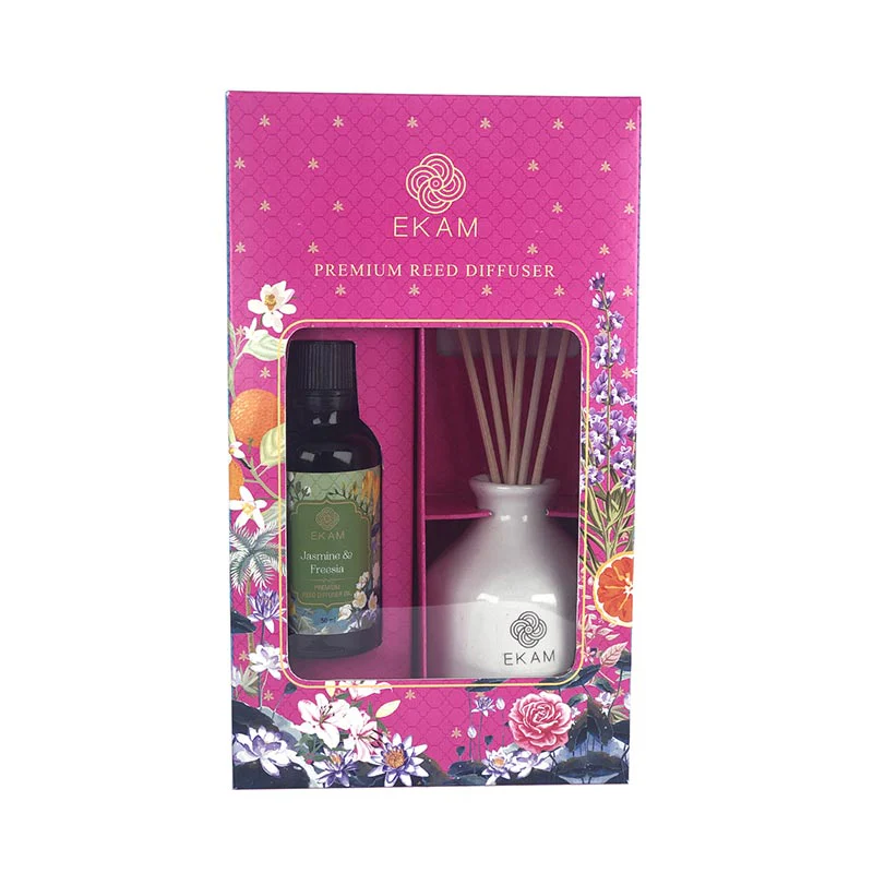 Jasmine & Freesia Reed Diffuser Gift Set - Image 4