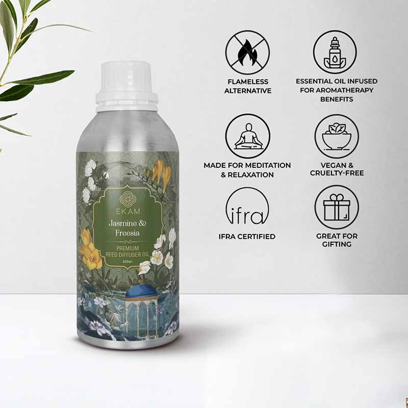 Jasmine & Freesia Reed Diffuser Oil, 500 ml - Image 3