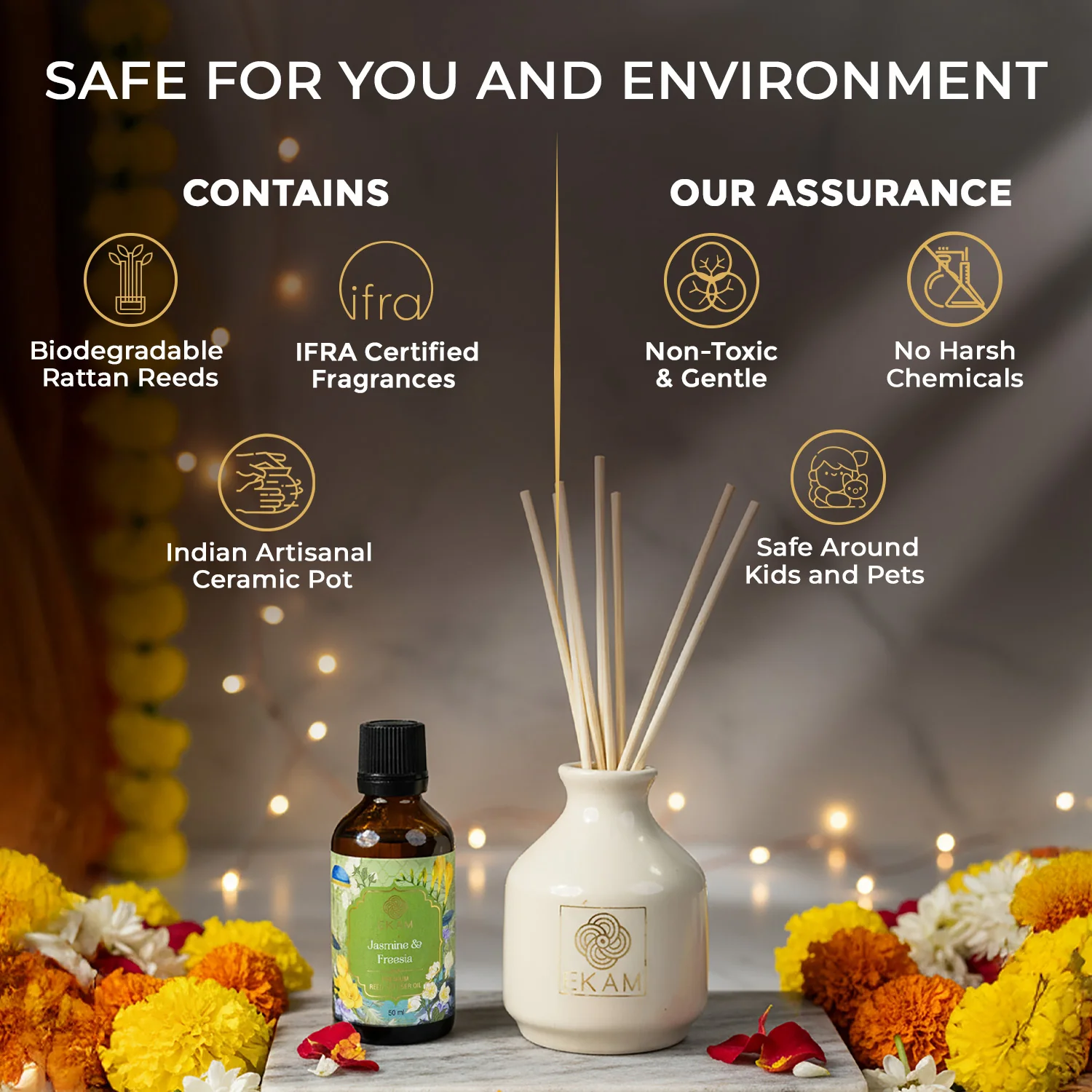 Jasmine & Freesia Reed Diffuser Set - Image 3