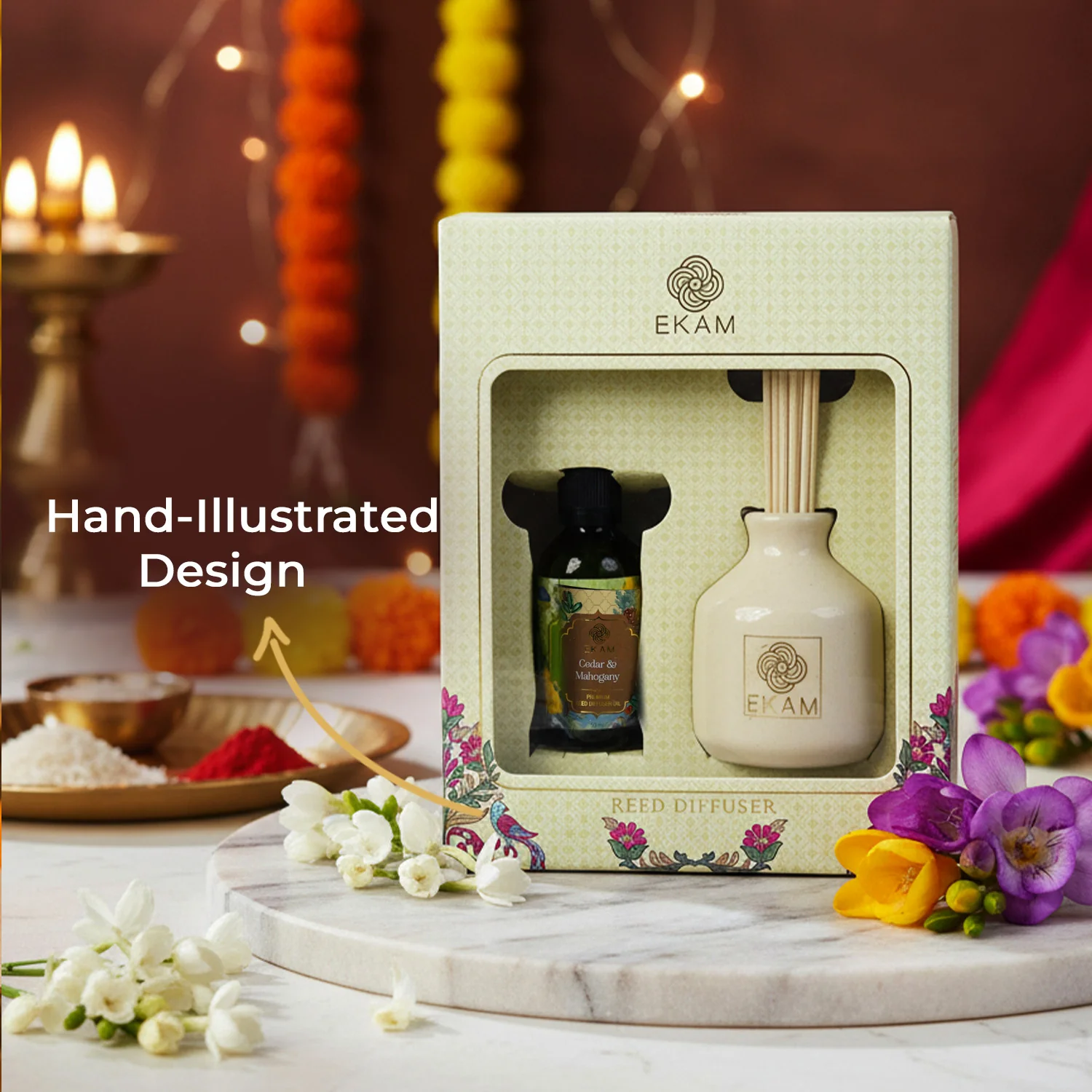 Jasmine & Freesia Reed Diffuser Set - Image 4