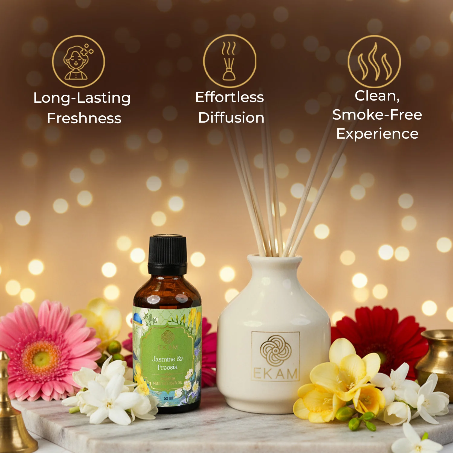 Jasmine & Freesia Reed Diffuser Set - Image 7