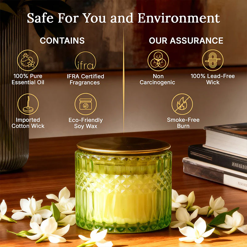 Jewelled Jasmine 3 Wick Luxe Scented Candle - Image 8