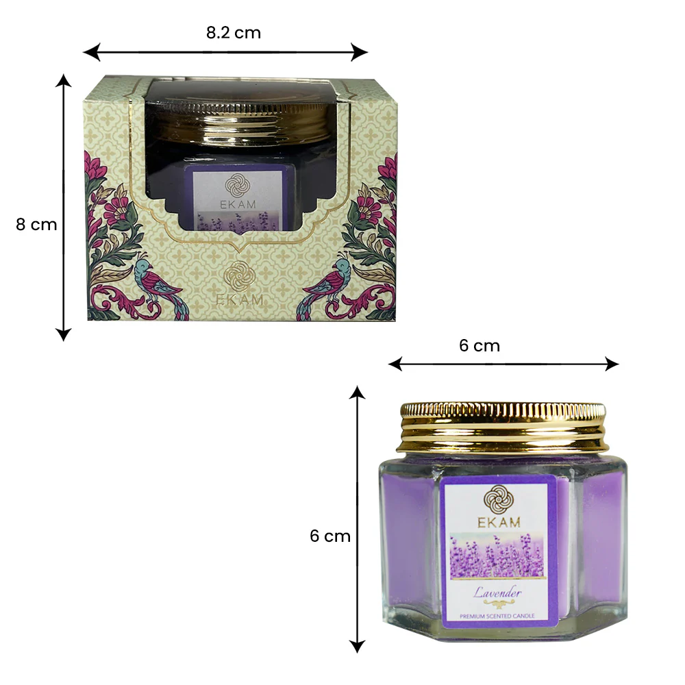 Lavender Hexa Jar Scented Candle - Image 10
