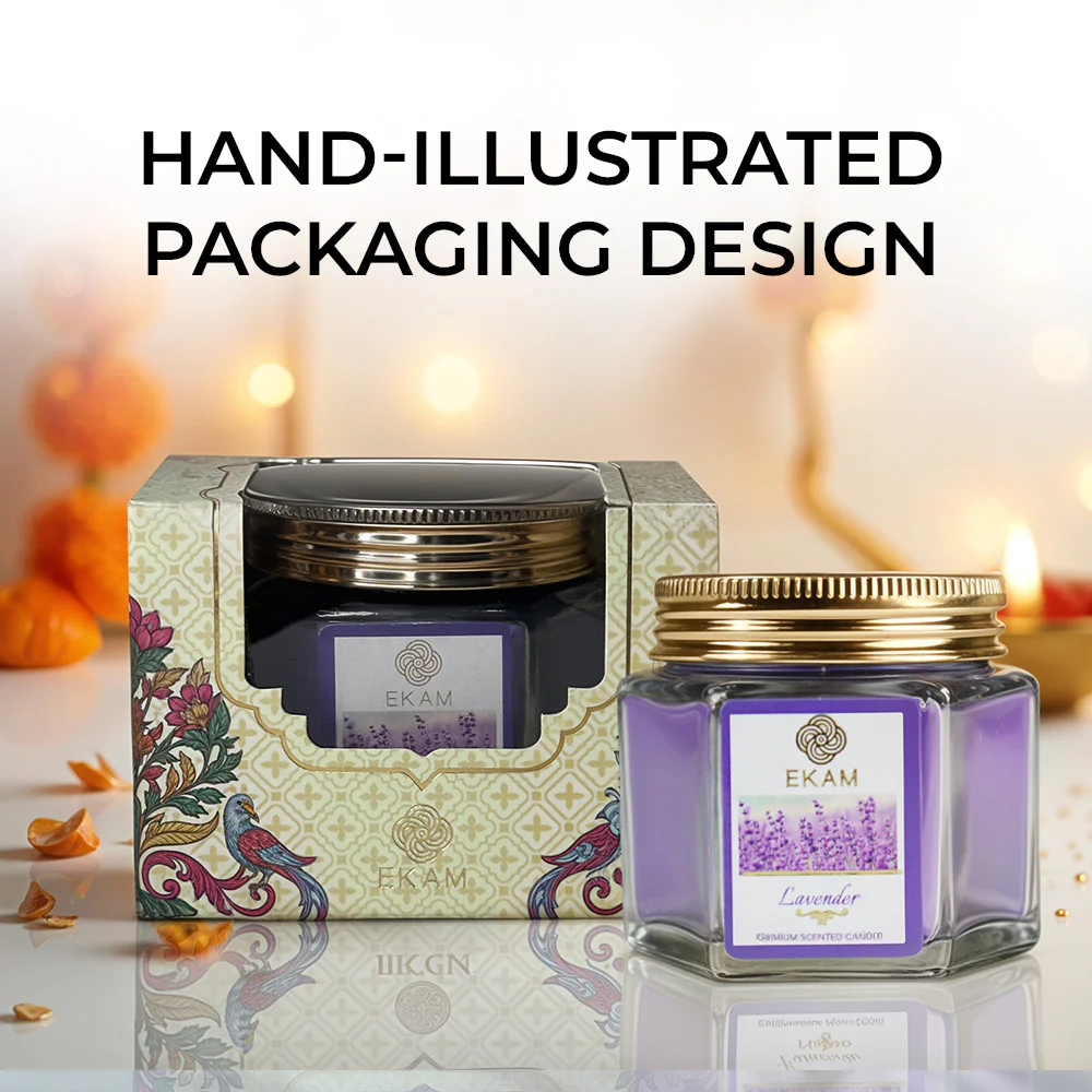 Lavender Hexa Jar Scented Candle - Image 5