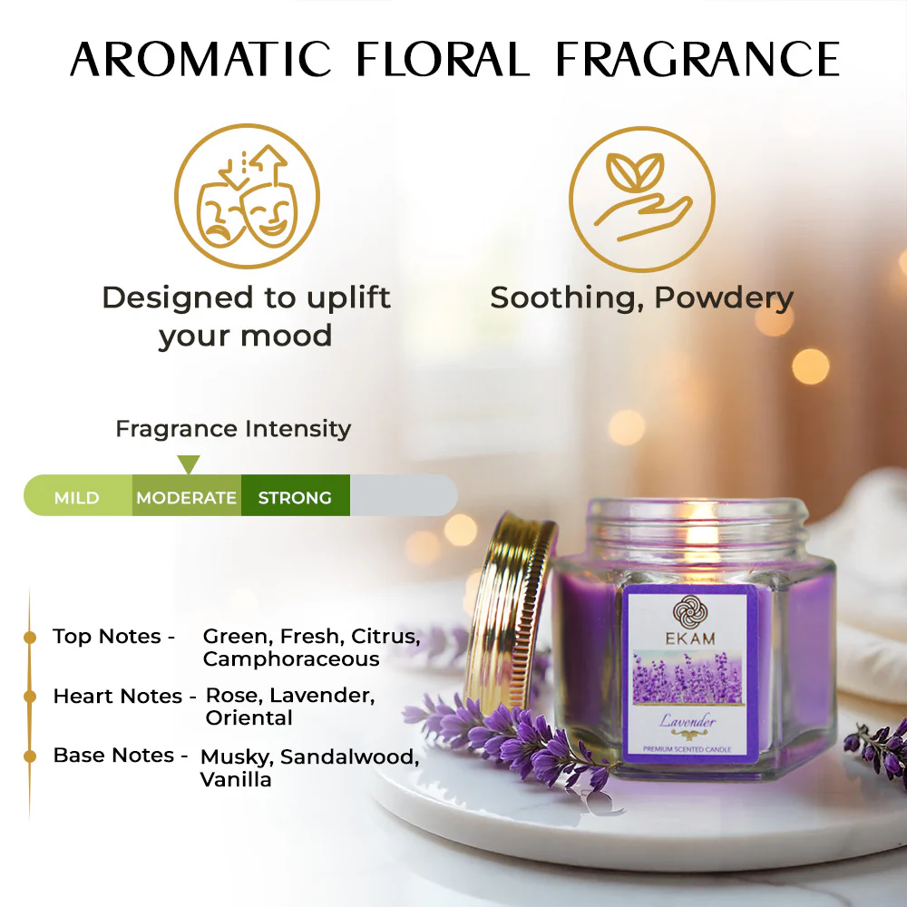 Lavender Hexa Jar Scented Candle - Image 6
